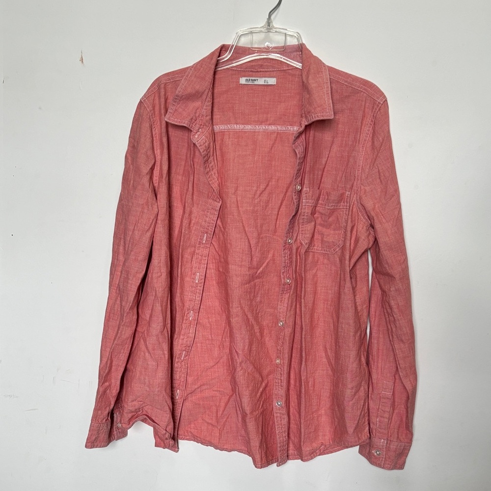Old Navy Coral Button-Up Shirt